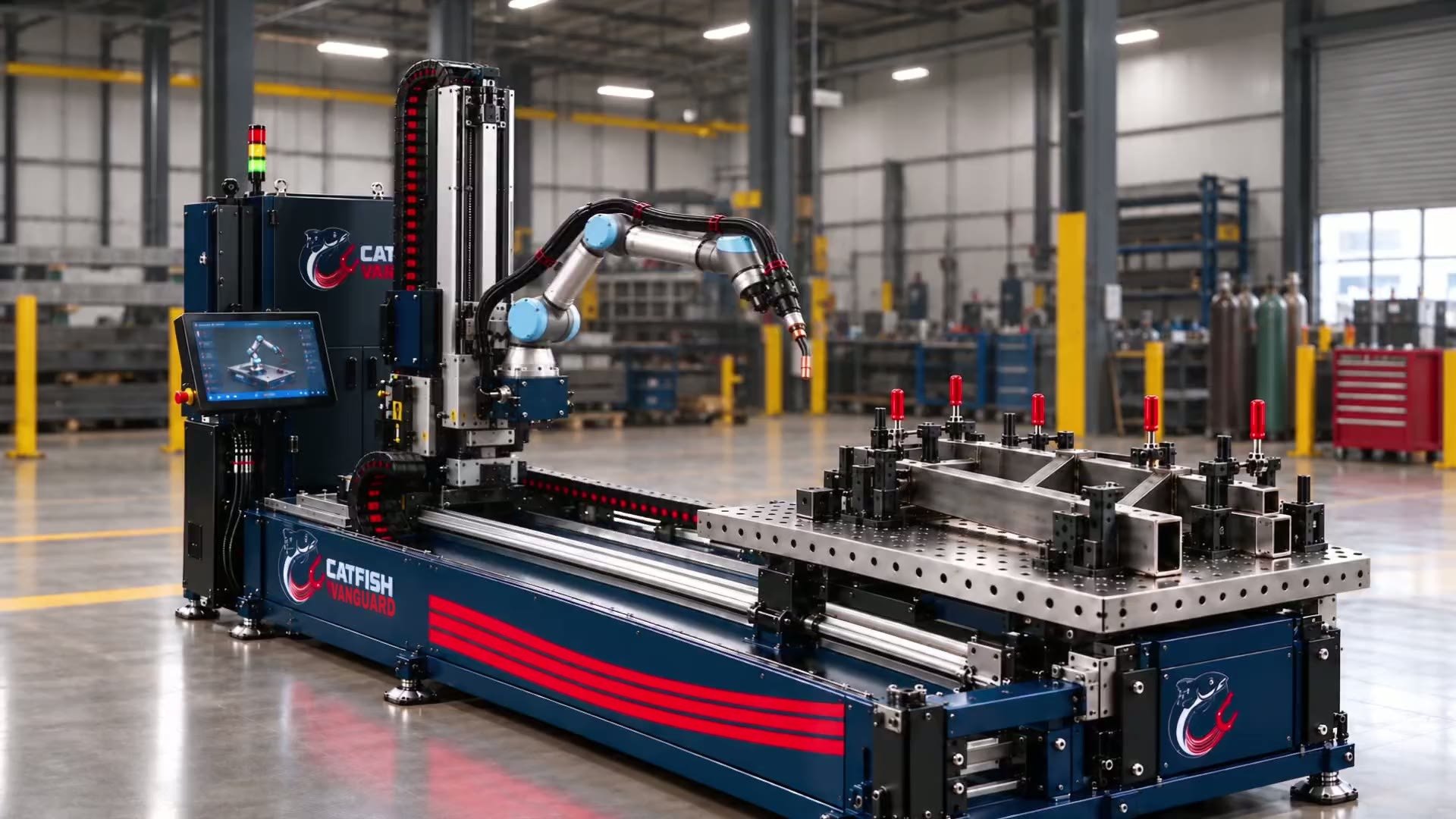 Catfish robotic welding in a shipyard