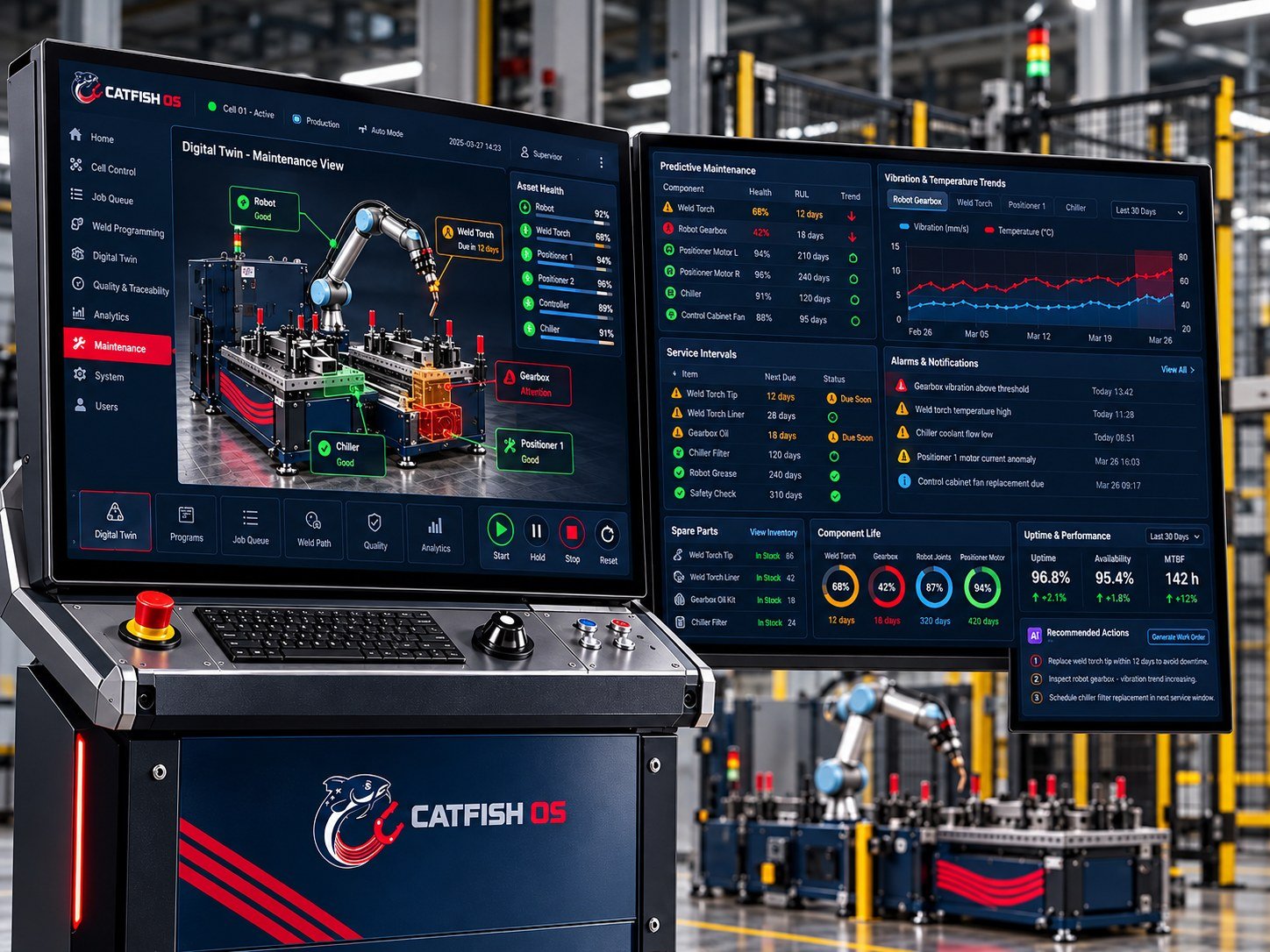 Catfish OS interface: predictive maintenance