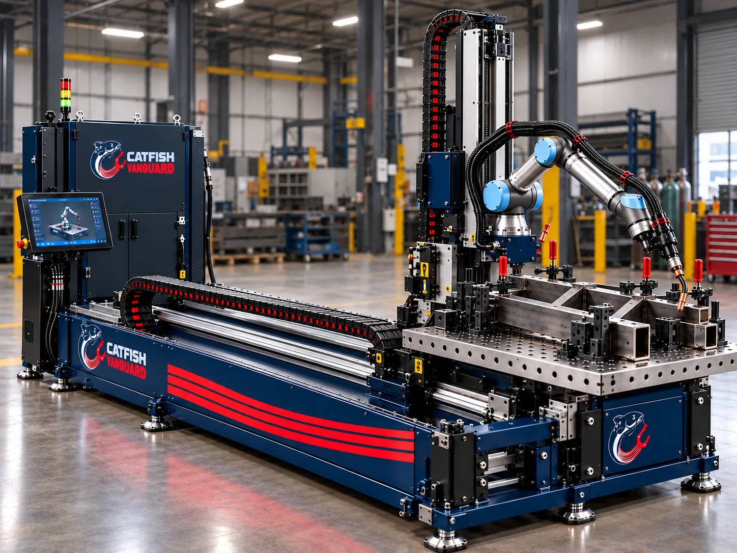 ARC-R cell showing the W7 robot on its linear rail