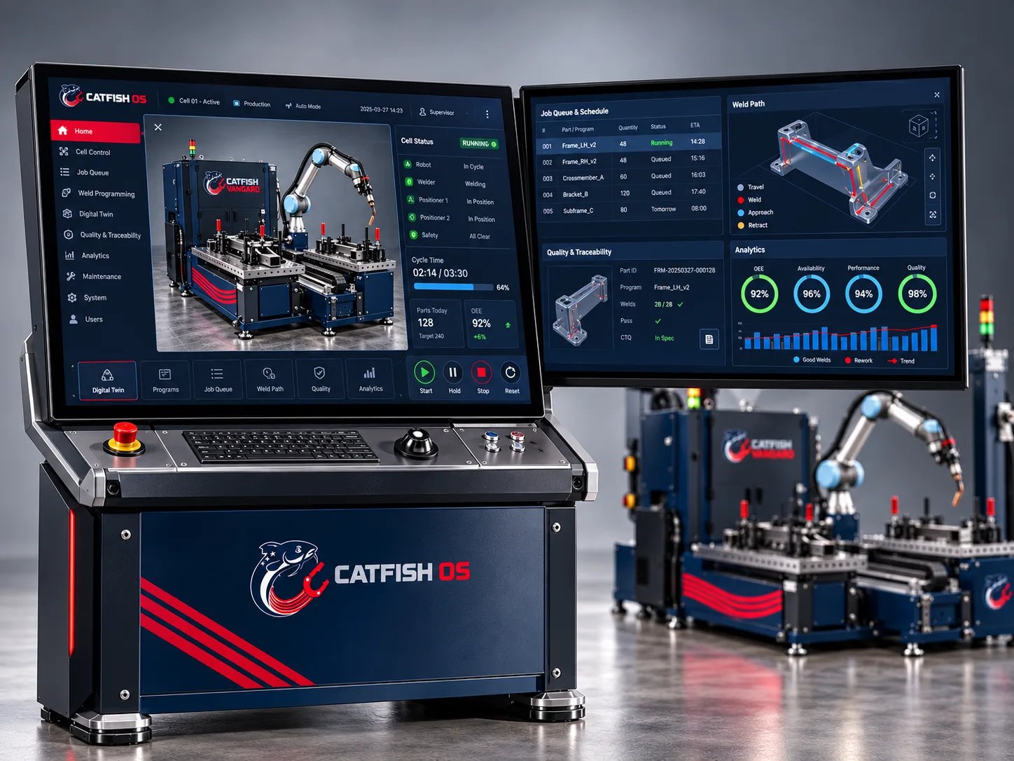 Catfish OS production interface