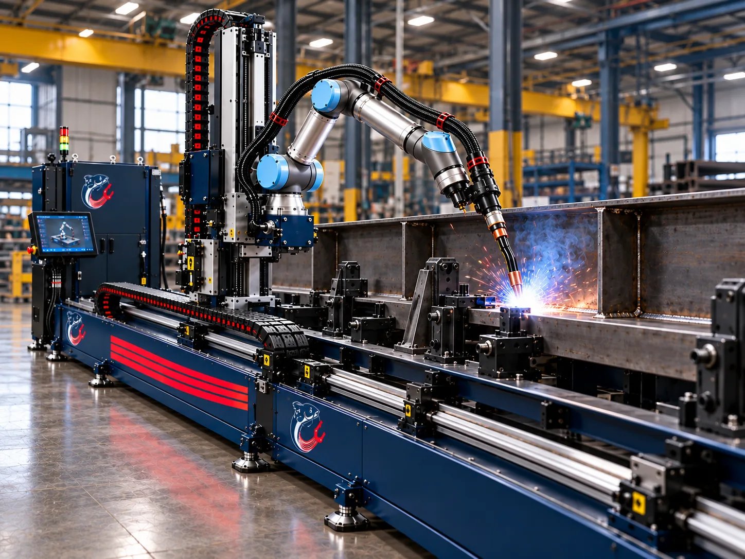ARC-R welding frames and subframes on a linear rail